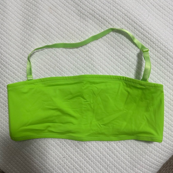 SKIMS Neon Green Bandeau Bikini Top - Picture 6 of 8